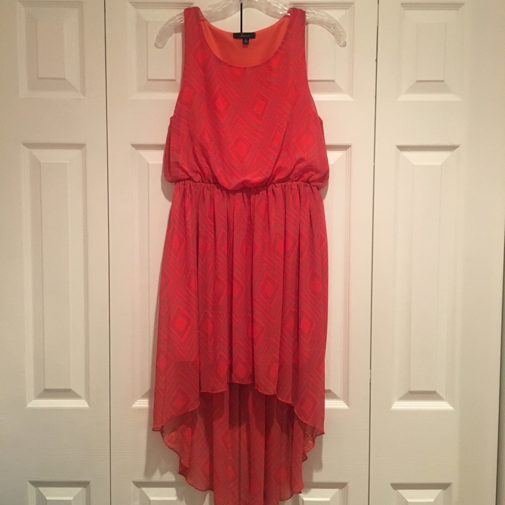 Red/Orange High Low Dress